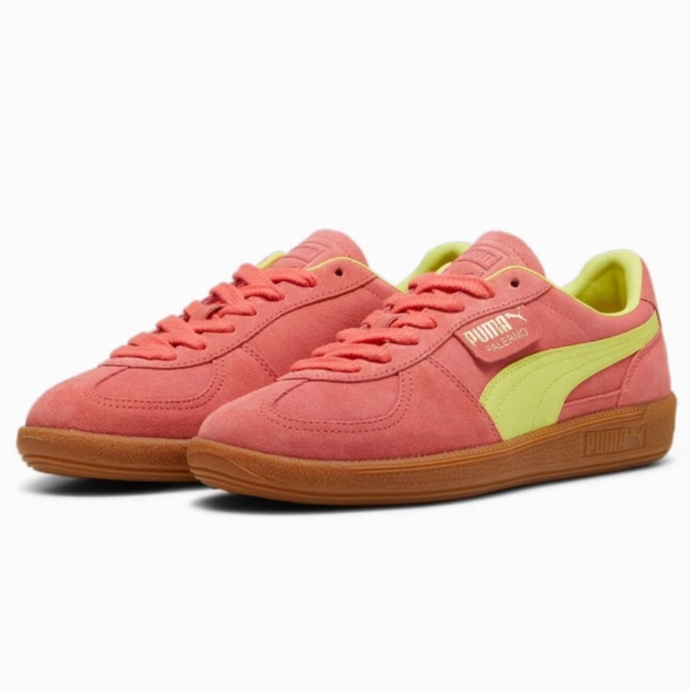 Puma Palermo Salmon Lime Sheen Gum 39646322 $100 Size 6.5